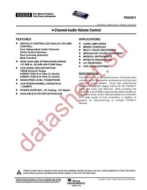 PGA4311U/1KG4 datasheet  